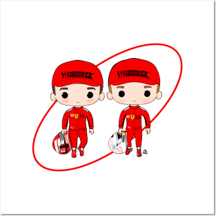 Charles Leclerc & Sebastian Vettel Posters and Art